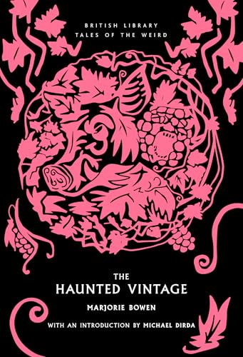 Book cover: "The Haunted Vintage" with pink floral design on black.