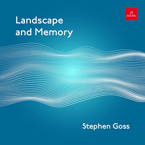 CD cover for Stephen Goss’ “Landscape and Memory” with abstract white lines.