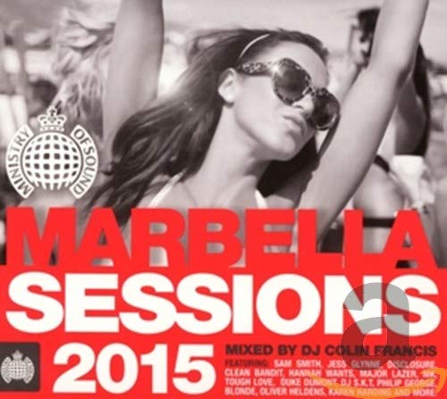 CD cover for “Ministry Of Sound: Marbella Sessions 2015” with a woman.