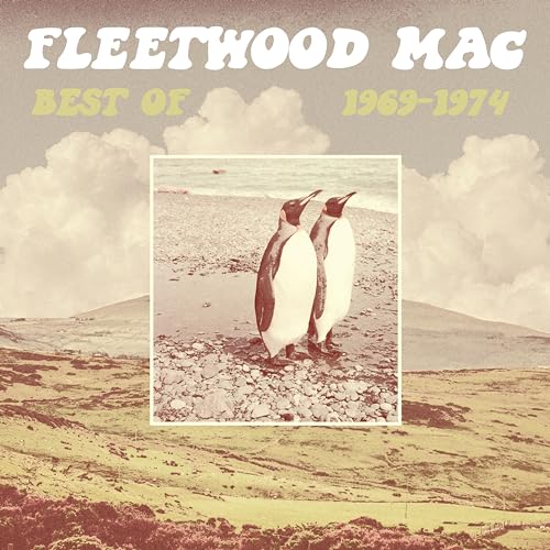 Fleetwood Mac album cover featuring two penguins on a beach.