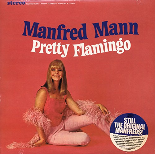 Manfred Mann's "Pretty Flamingo" vinyl record cover with a seated woman.