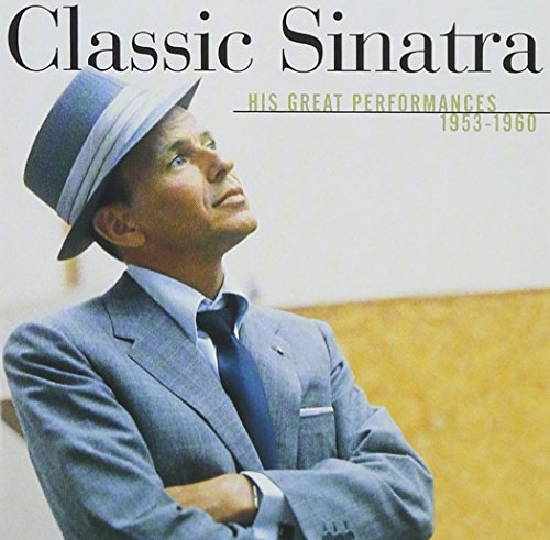Frank Sinatra in a hat and suit on a CD cover.