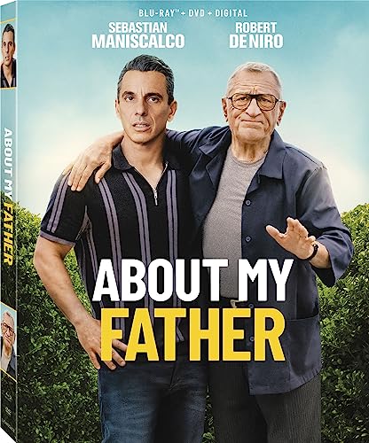 Blu-ray cover featuring Sebastian Maniscalco and Robert De Niro in a portrait.