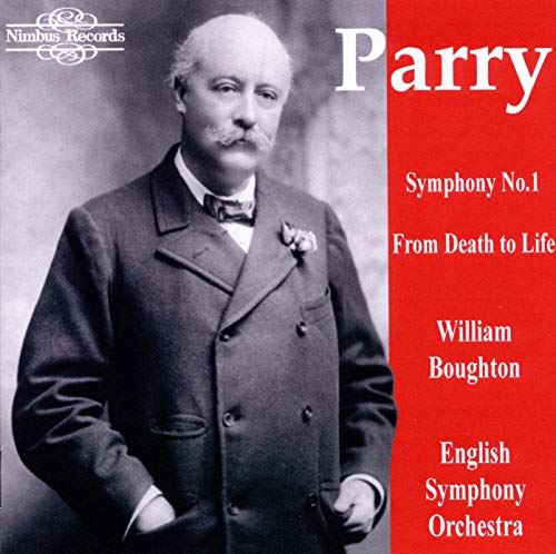 CD cover featuring portrait of Hubert Parry and symphony details.