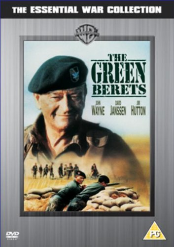 DVD cover for The Green Berets featuring John Wayne and soldiers in a field.