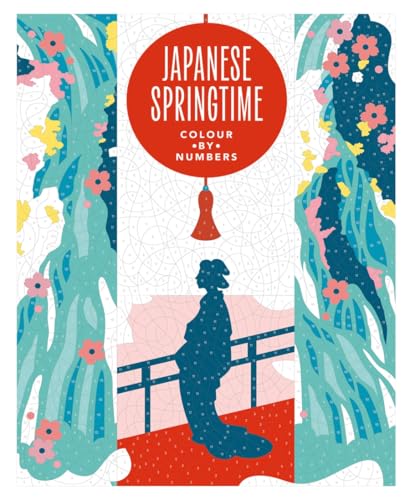Colour-by-numbers book cover with floral designs and a silhouetted woman.