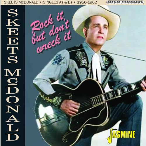 Skeets McDonald album cover, a cowboy playing an electric guitar.