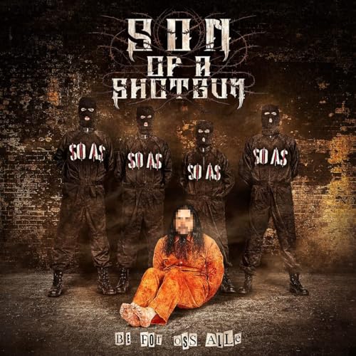 CD cover: masked figures and a seated person against a brick wall.