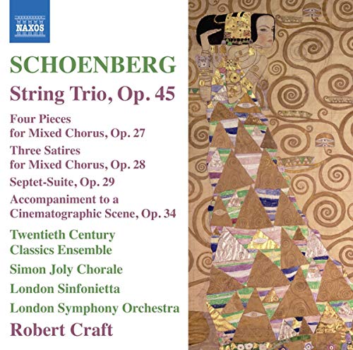 CD cover for Schoenberg compositions featuring Art Nouveau-style artwork.