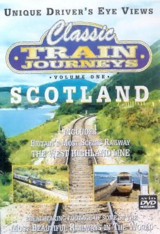 DVD cover for “Classic Train Journeys - Scotland” featuring railway scenes.
