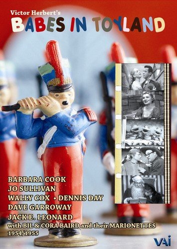 DVD cover for “Babes In Toyland” live telecasts, 1954-1955, featuring toy soldiers.