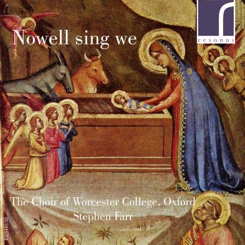 CD cover depicting the Nativity scene with Mary, Jesus, and angels.