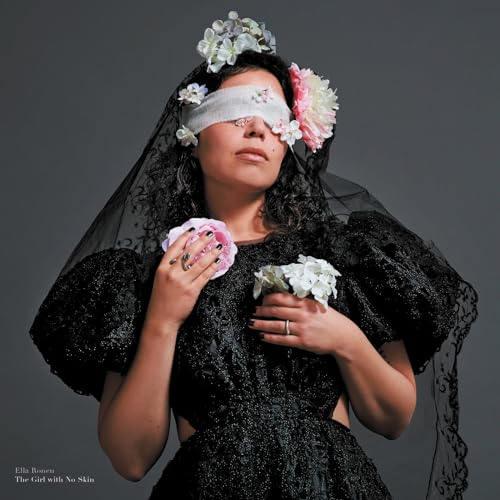 Woman with flowers and blindfold, album cover for Ronen Ella.