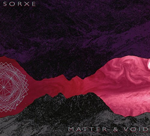 CD cover for Sorxe’s “Matter & Void” with abstract red and black art.