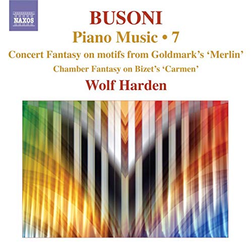 CD cover for Wolf Harden’s Busoni Piano Music Vol. 7, abstract art.
