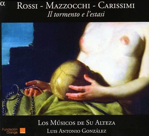 CD cover: Baroque painting of a torso holding a skull and chains.