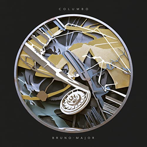 Bruno Major's "Columbo" vinyl album cover: layered, abstract clockwork design.
