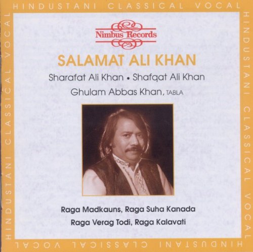 CD cover featuring portrait of Salamat Ali Khan, Hindustani classical vocal.