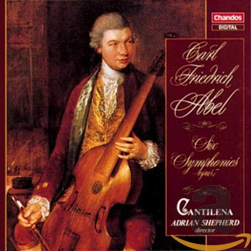 CD cover featuring a portrait of Carl Friedrich Abel with a violoncello.