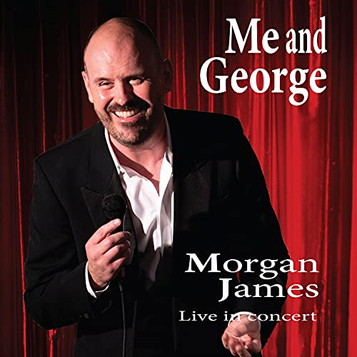 Album cover featuring comedian Morgan James with red curtain backdrop.