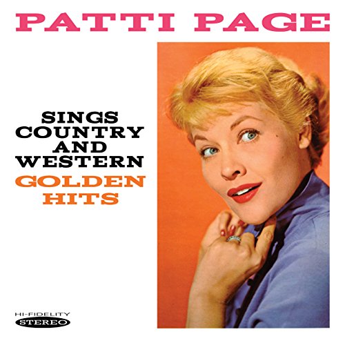 Patti Page album cover, portrait of a blonde woman singing.