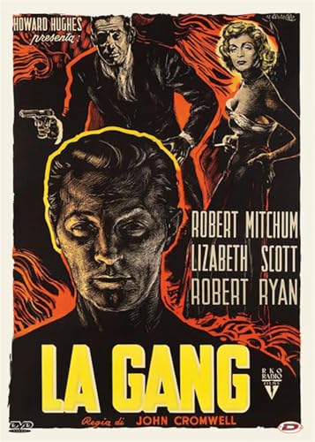 Vintage movie poster for "La Gang" featuring actors and a handgun.
