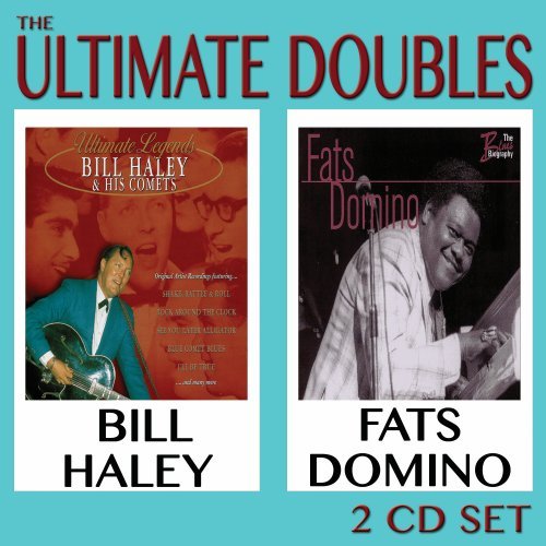 CD cover featuring portraits of Fats Domino and Bill Haley, with text.