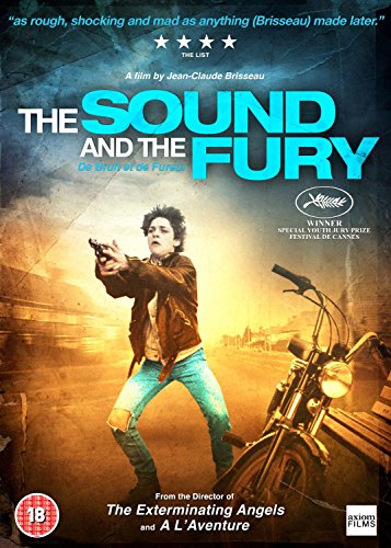 DVD cover for “The Sound and the Fury” featuring a young person with a gun.