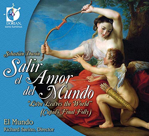 CD cover: Cupid and a woman with a bow, baroque painting style.