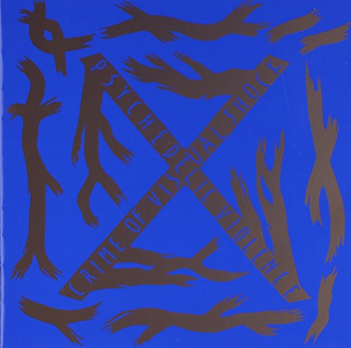 Blue album cover with abstract brown figures and text, "X - Blue Blood".