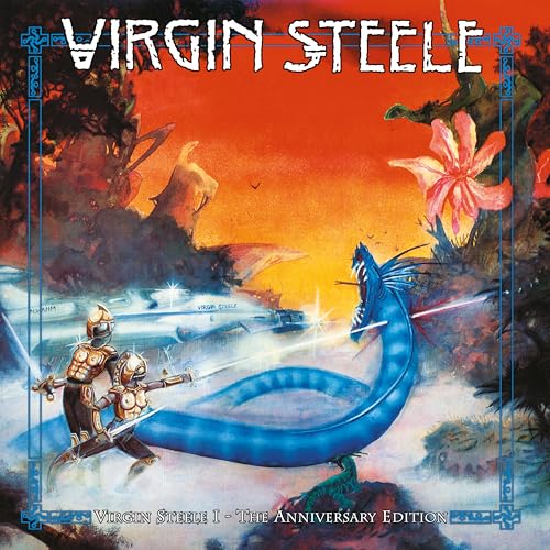 Virgin Steele album cover: fantasy art with knights and a blue dragon.