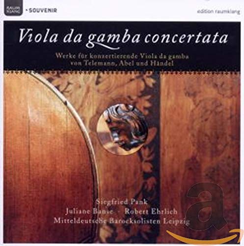 CD cover for “Viola da gamba concertata” with woodgrain and portrait.