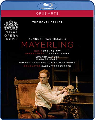 Blu-ray cover for "Mayerling" ballet featuring a man with a skull.