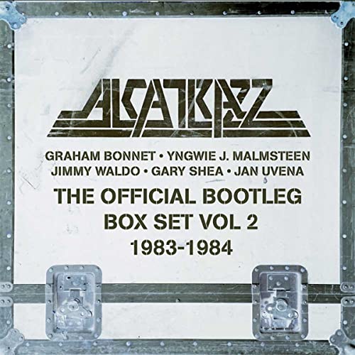 Alcatrazz “The Official Bootleg Box Set Vol 2” CD cover, 1983-1984.