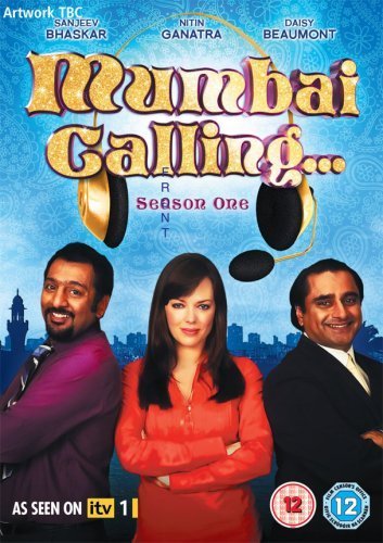 āMumbai Callingā DVD cover with three actors and headphones above a city skyline.