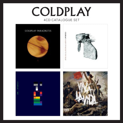 Coldplay 4CD catalogue set featuring album cover artwork.