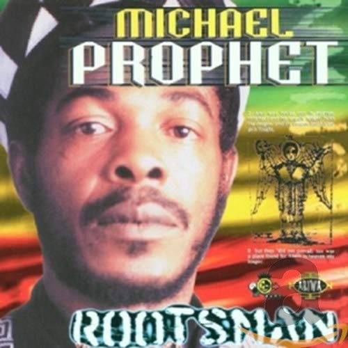 CD cover featuring portrait of Michael Prophet with Rastafarian colors.