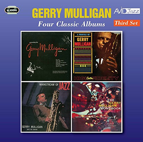 CD cover for Gerry Mulligan’s “Four Classic Albums” jazz compilation.