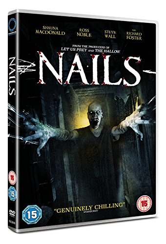 DVD cover for horror film "Nails" featuring a ghostly figure.