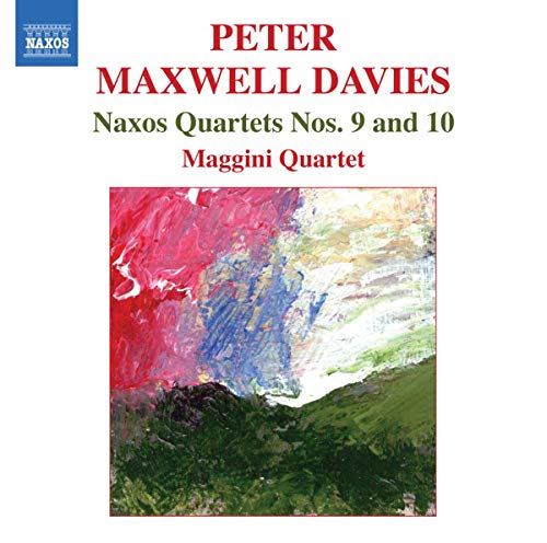 CD cover for Peter Maxwell Davies’ Naxos Quartets 9 & 10 by Maggini Quartet.