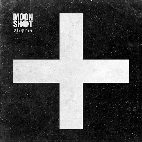 Black background with a large white plus sign and "Moon Shot" text.
