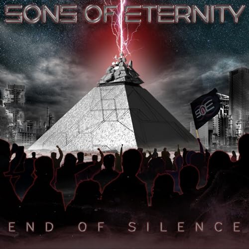 Album cover for Sons Of Eternity’s “End Of Silence” featuring a pyramid.