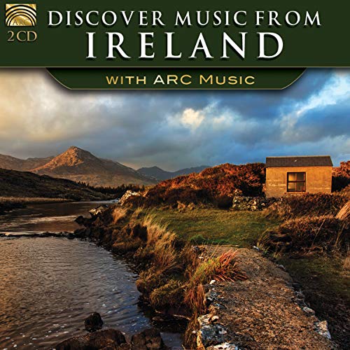 CD cover: Irish landscape with mountains, water, and a small building.