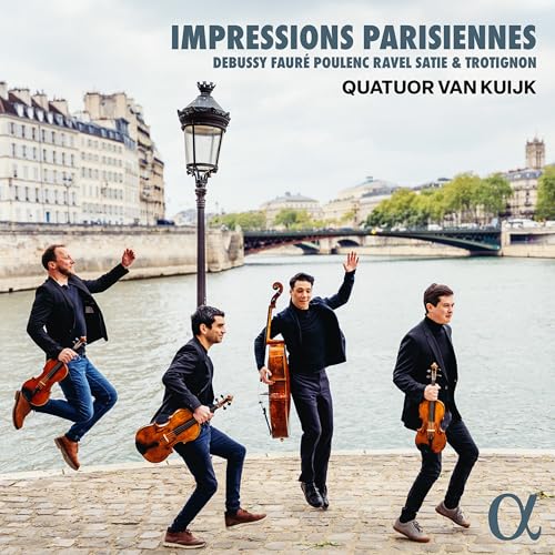 CD cover featuring the Quatuor Van Kuijk and a Parisian cityscape.