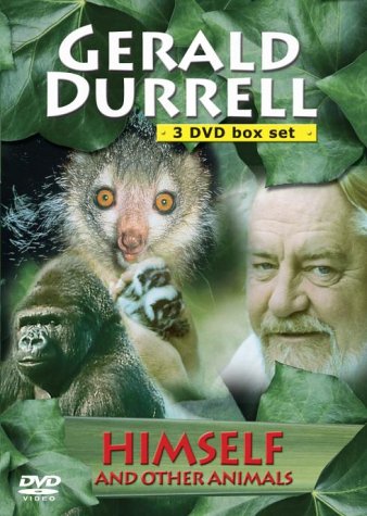 DVD cover featuring Gerald Durrell, a lemur, and a gorilla.