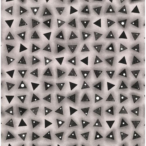 Black and white geometric pattern of small triangles covering the surface.