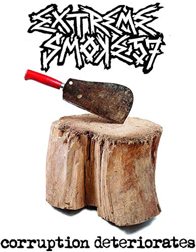 CD cover: a cleaver on a tree stump with distressed text.