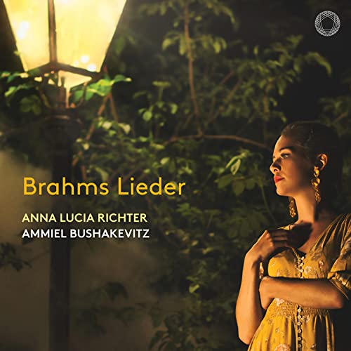 CD cover: woman’s portrait with text “Brahms Lieder” and artist names.