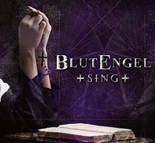 CD cover for Blutengel’s “Sing” featuring hands with rosary and book.