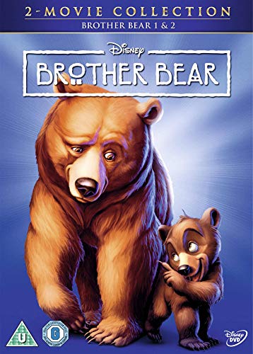 DVD cover for Disney’s “Brother Bear” featuring a bear and cub.